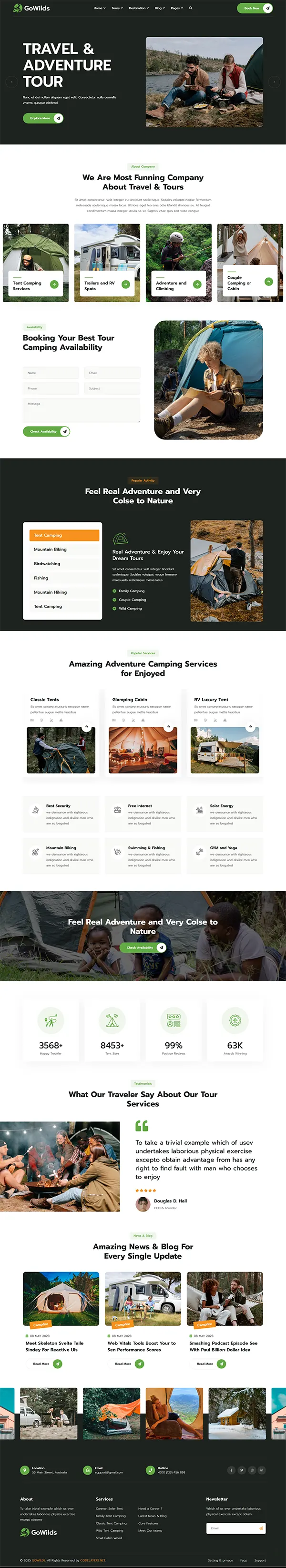 Gowilds - Joomla 6 Travel & Tour Booking Template